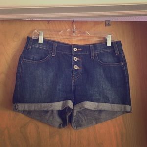 dark jean shorts
