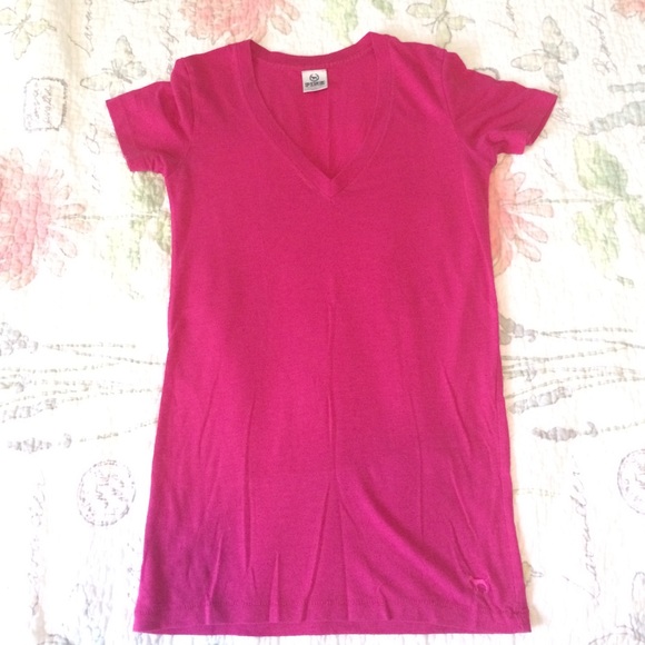 Pink Vneck short sleeve shirt
