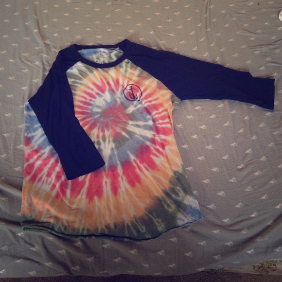 Large Captain Fin tie-die baseball tee