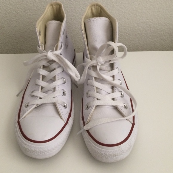 Converse Shoes - Leather white converse