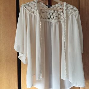 Sheer, cream cover up