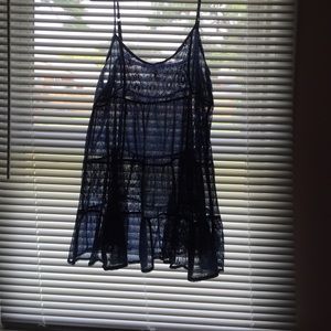 Sheer navy blue Aeropostale fashion tank