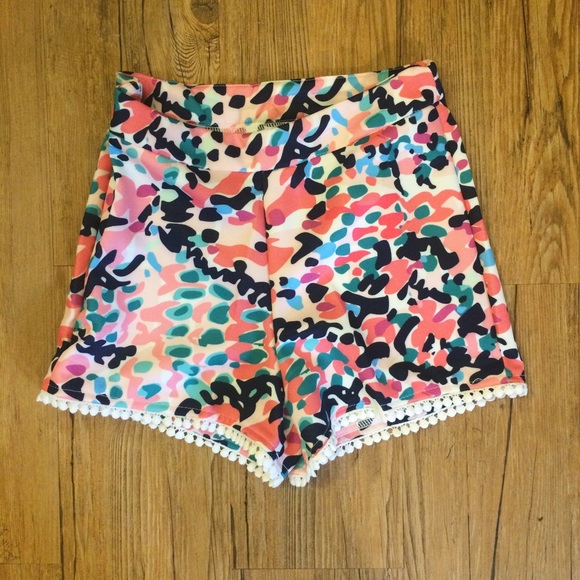 **Brand New** Pink Splash Shorts - Picture 1 of 2
