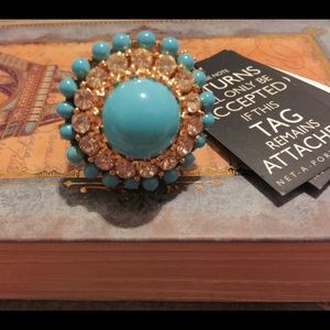 KJL Gold Plated Cabochons and Turquoise Ring
