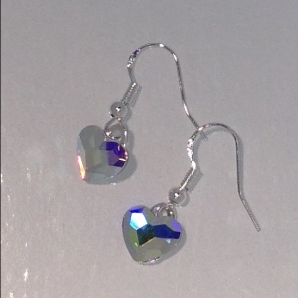 Crystals On Fire Heart Earrings by COF