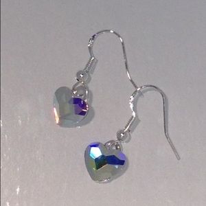 Crystals On Fire Heart Earrings by COF