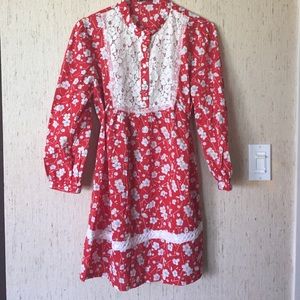 Red Floral dress/tunic