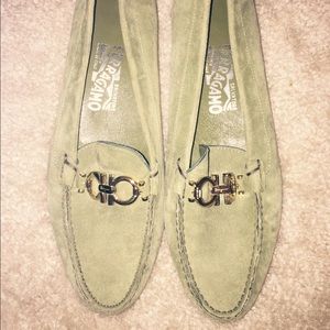 Suede Ferragamo Loafers Size 7