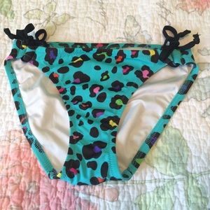 Multi colored cheetah swim bottom