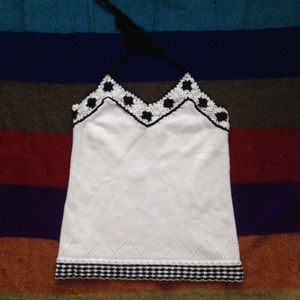 White Crochet Halter Top