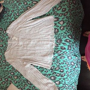 Sheer heart long sleeve shirt