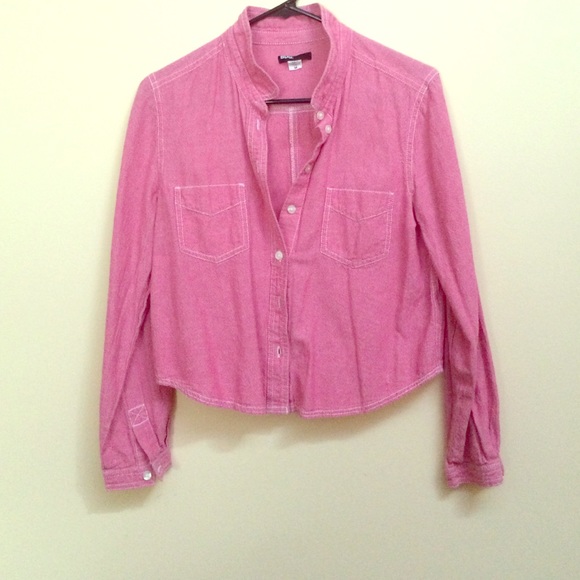 Urban Outfitter cropped button up!