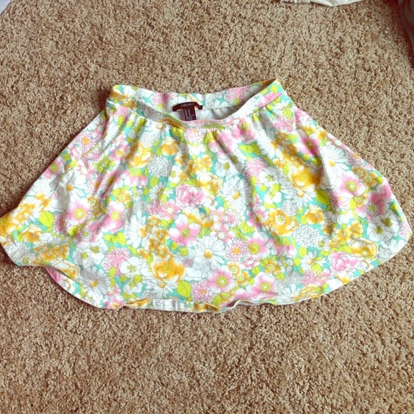 Floral print skater skirt