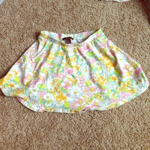 Floral print skater skirt