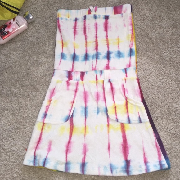 Tye die bathing suit cover up