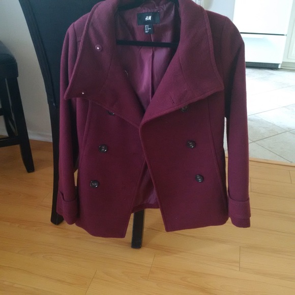 Burgundy Pea Coat