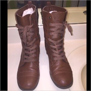 Pacsun brown combat boots