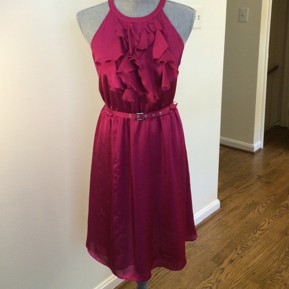 Apt 9 sleeveless pink ruffle mini dress