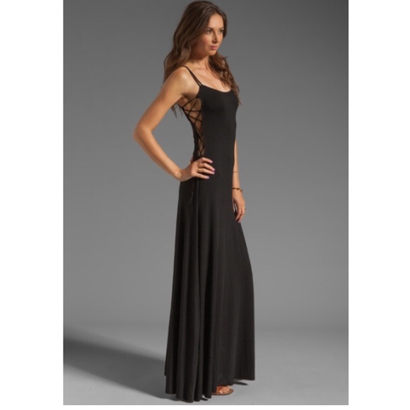 Rachel Pally black maxi tie up sides