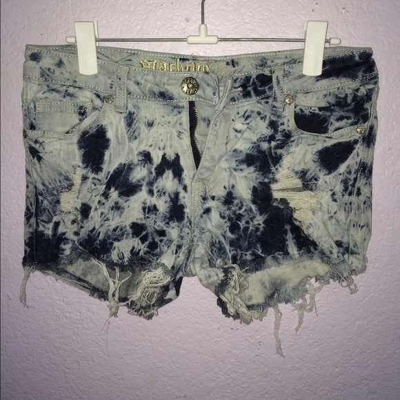 Acid Wash Jean Shorts - Picture 1 of 3