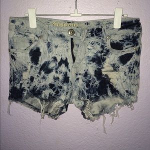 Acid Wash Jean Shorts