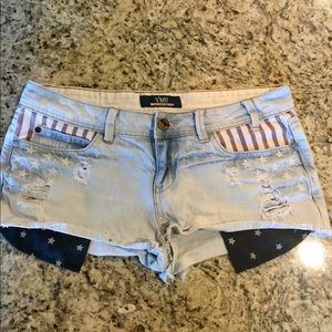 YMI American flag shorts