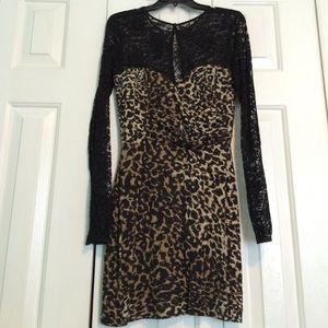 Cheetah sweetheart laced dress from Peru