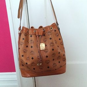 MCM Drawstring Bucket Bag