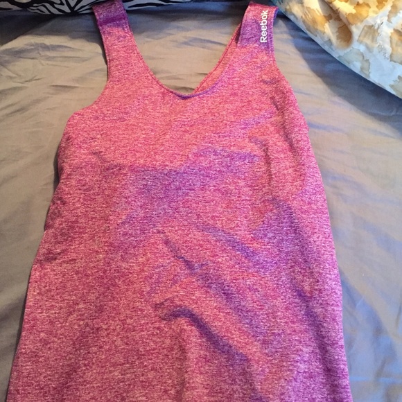Reebok dry fit tank with sports bra inside