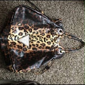 Cheetah print guess purse