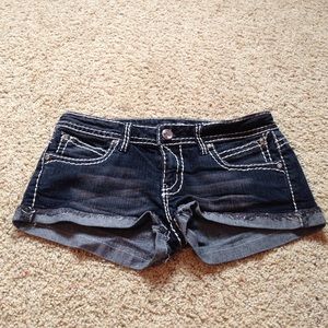 Sparkly denim shorts