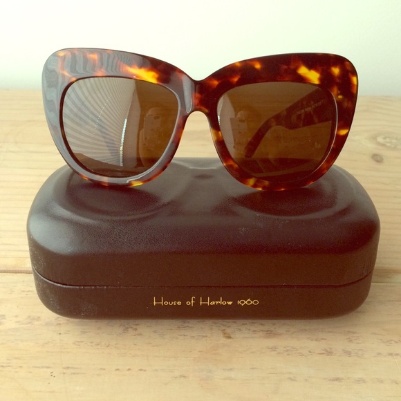 House of Harlow 1960 Tortoise "Chelsea" Sunglasses