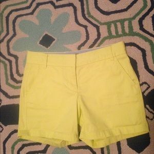 Yellow chino shorts
