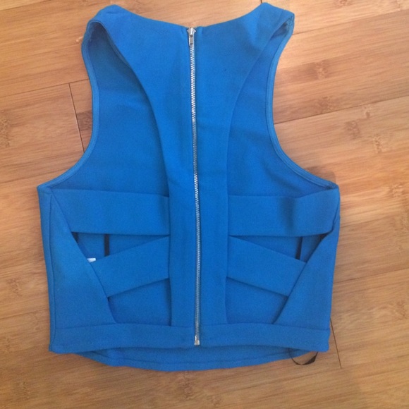 Blue crop top