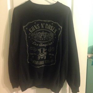 Distressed crew neck Guns N Roses sweatshirt