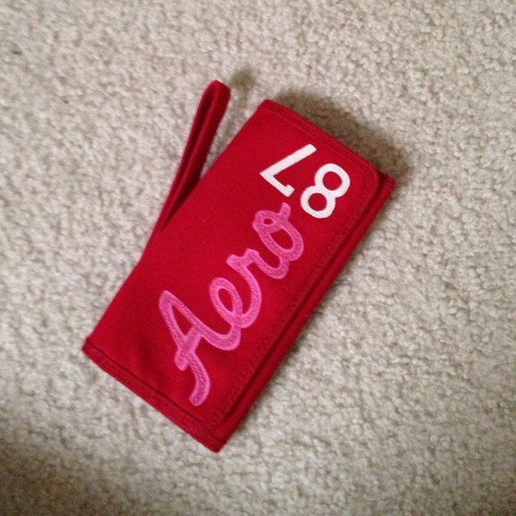 Aeropostale red clutch wallet
