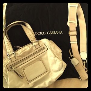 Dolce and Gabbana Miss Silky White Leather Tote