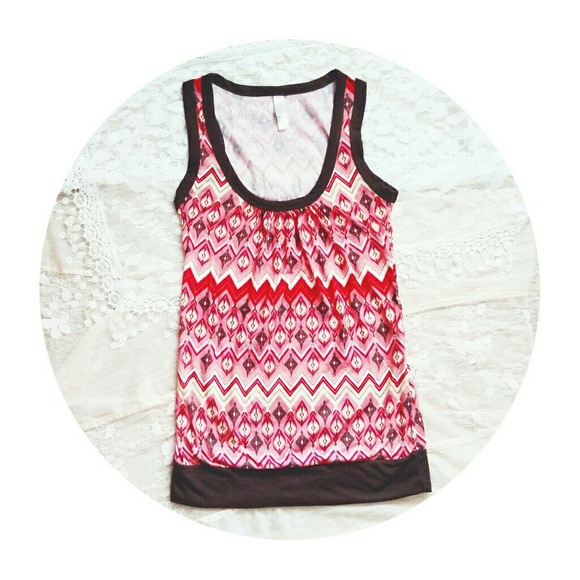 💛Peachy Pink Print Tank