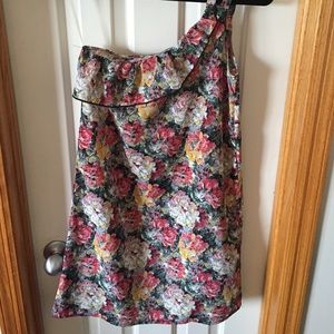 Floral, one strap dress.