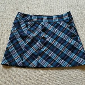 Nwot Blue plaid skirt