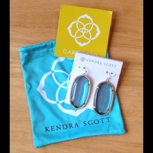 Kendra Scott Danielle Earrings, Clear Blue.