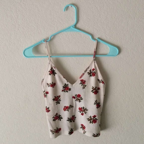 Brandy Melville Rose floral Joanne tank