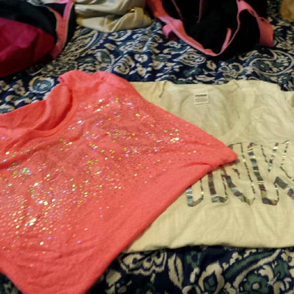 Victorias secret pink shirts bundle
