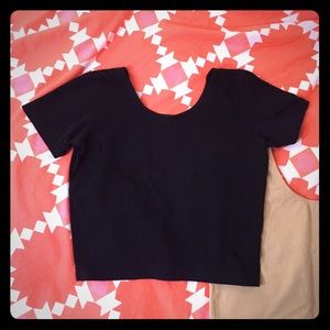 American apparel BLACK cropped tee