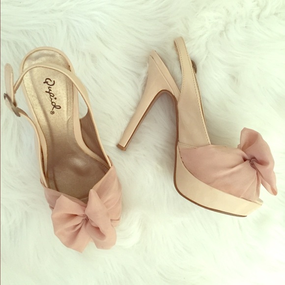 Qupid Peep-Toe Platform Pumps