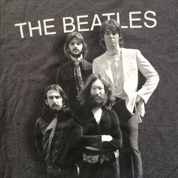 BEATLES GREY RINGER T SHIRT - Picture 2 of 3