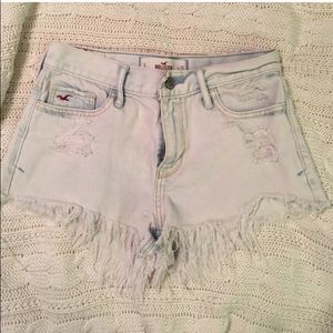 Hollister high rise acid wash shorts