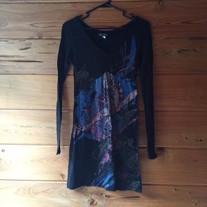 Long sleeve black dress