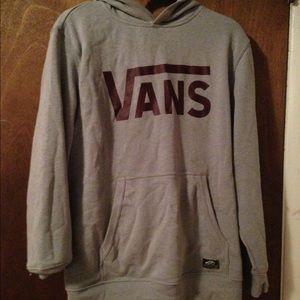grey & maroon Vans hoodie