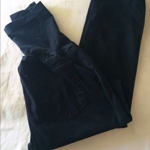 AG black full panel maternity jeans